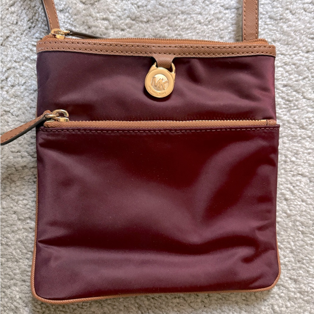 Michael kors nylon lock crossbody bag